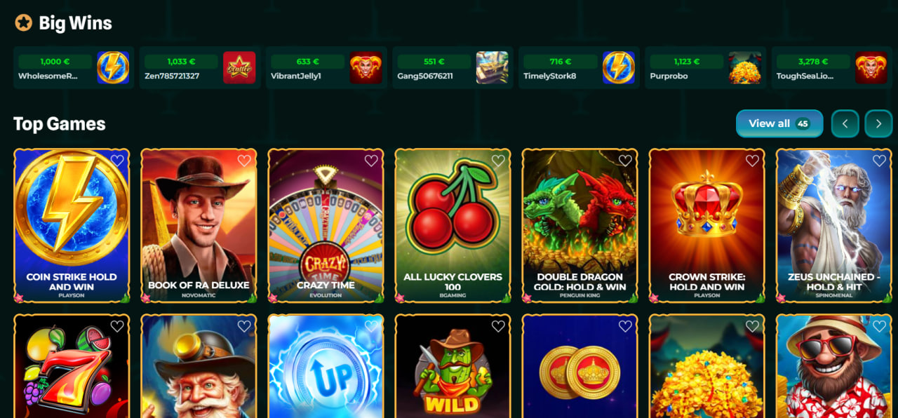 Tour of 6000 plus games at Slotrize Casino slots live tables